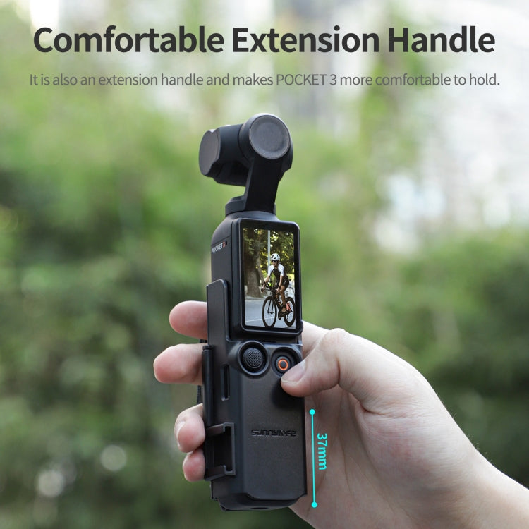 For DJI OSMO Pocket 3 Sunnylife Hand Band Protective Frame Cold Shoe Extension Handle Cover (Black) - Mount & Holder by Sunnylife | Online Shopping UK | buy2fix