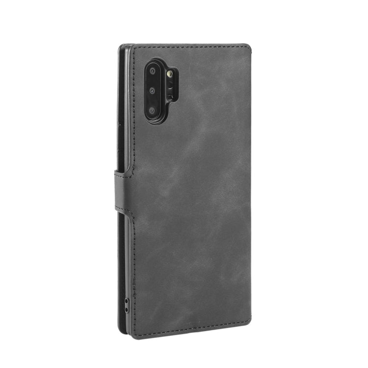 DG.MING Retro Oil Side Horizontal Flip Case with Holder & Card Slots & Wallet for Galaxy Note 10+(Black) - Galaxy Phone Cases by DG.MING | Online Shopping UK | buy2fix