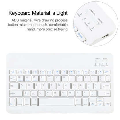 Universal Detachable Bluetooth Keyboard + Leather Tablet Case without Touchpad for iPad 9-10 inch, Specification:White Keyboard(Pink) - Universal by buy2fix | Online Shopping UK | buy2fix