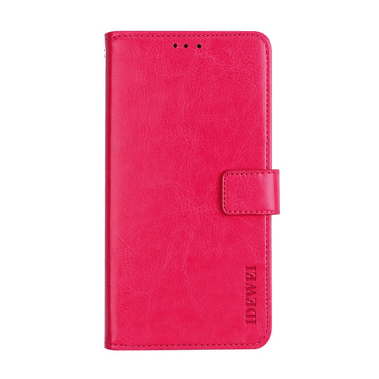 For Meizu 18 Pro idewei Crazy Horse Texture Horizontal Flip Leather Case with Holder & Card Slots & Wallet(Rose Red) - Meizu by idewei | Online Shopping UK | buy2fix