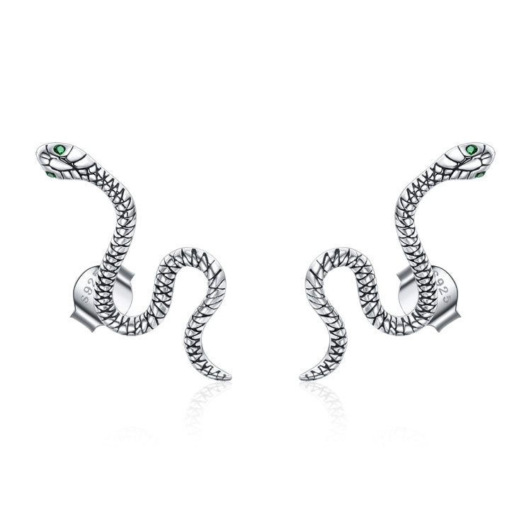 S925 Sterling Silver Smart Snake Ear Studs Women Earrings - Stud Earrings & Earrings by buy2fix | Online Shopping UK | buy2fix