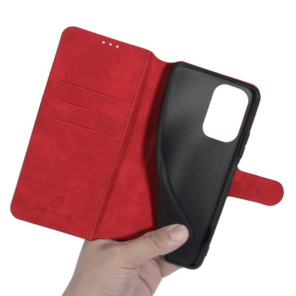 For Xiaomi Redmi K40 DG.MING Retro Oil Side Horizontal Flip Leather Case with Holder & Card Slots & Wallet(Red) - Xiaomi Cases by DG.MING | Online Shopping UK | buy2fix