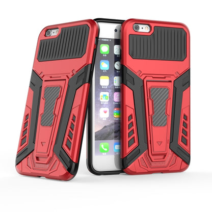 War Chariot Series Armor All-inclusive Shockproof PC + TPU Protective Case with Invisible Holder For iPhone 6 Plus(Red) - More iPhone Cases by buy2fix | Online Shopping UK | buy2fix