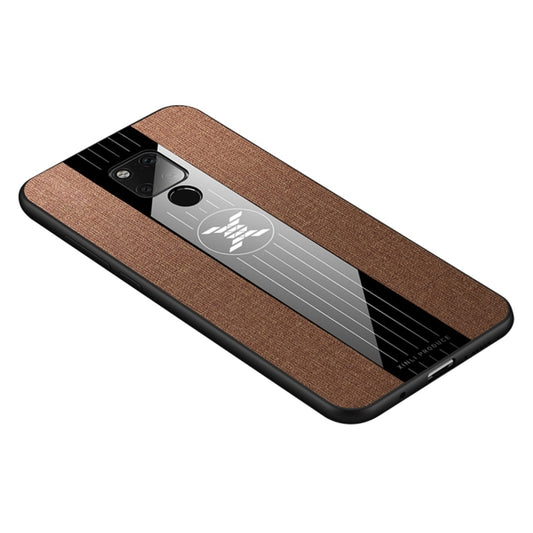 For Huawei Mate 20 X XINLI Stitching Cloth Textue Shockproof TPU Protective Case(Brown) - Huawei Cases by XINLI | Online Shopping UK | buy2fix