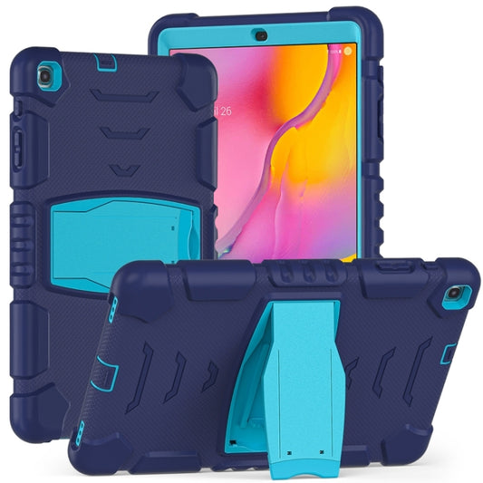 For Samsung Galaxy Tab A 10.1 (2019) T510 3-Layer Protection  Screen Frame + PC + Silicone Shockproof Combination Case with Holder(NavyBlue+Blue) - Tab A 10.1 (2019) T510 / T515 by buy2fix | Online Shopping UK | buy2fix