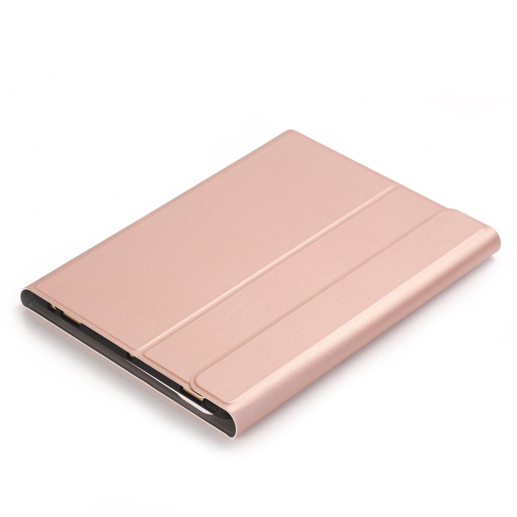 YA11B-A 2021 Detachable Lambskin Texture Round Keycap Bluetooth Keyboard Leather Tablet Case with Touch Control & Pen Slot & Stand For iPad Pro 11 (2021)(Rose Gold) - For iPad Pro by buy2fix | Online Shopping UK | buy2fix