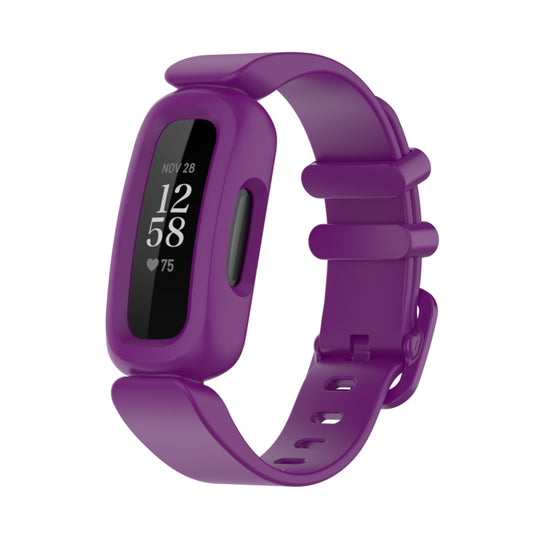 For Fitbit Ace 3 Silicone Integrated Watch Band(Grape Purple) - Watch Bands by buy2fix | Online Shopping UK | buy2fix