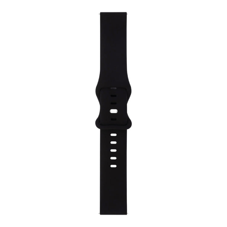 For Samsung Galaxy Watch Active / Active 2 40mm / Active 2 44mm 8-buckle Silicone Watch Band(Black) - Watch Bands by buy2fix | Online Shopping UK | buy2fix