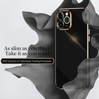 For iPhone 11 Pro XINLI Straight Edge 6D Electroplate TPU Phone Case (Black) - iPhone 11 Pro Cases by XINLI | Online Shopping UK | buy2fix