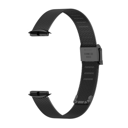 For Fitbit Luxe Clip-on Metal Watch Band(Black) - Watch Bands by buy2fix | Online Shopping UK | buy2fix