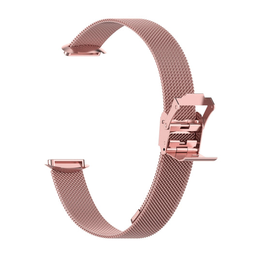 For Fitbit Luxe Clip-on Metal Watch Band(Rose Pink) - Watch Bands by buy2fix | Online Shopping UK | buy2fix