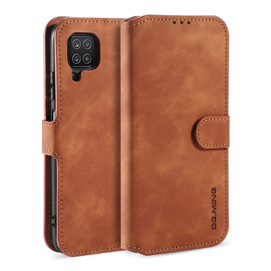 For Samsung Galaxy A22 4G DG.MING Retro Oil Side Horizontal Flip Leather Case with Holder & Card Slots & Wallet(Brown) - Galaxy Phone Cases by DG.MING | Online Shopping UK | buy2fix