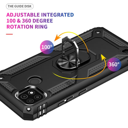 For OPPO Realme C21 Shockproof TPU + PC Protective Case with 360 Degree Rotating Holder(Black) - Realme Cases by buy2fix | Online Shopping UK | buy2fix