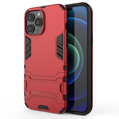 For iPhone 13 Pro Max PC + TPU Shockproof Protective Case with Invisible Holder (Red) - iPhone 13 Pro Max Cases by buy2fix | Online Shopping UK | buy2fix
