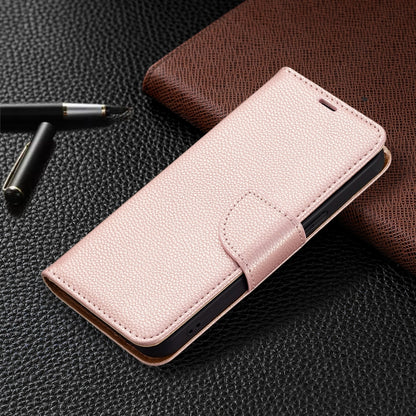 For iPhone 13 Pro Max Litchi Texture Pure Color Horizontal Flip Leather Case with Holder & Card Slots & Wallet & Lanyard (Rose Gold) - iPhone 13 Pro Max Cases by buy2fix | Online Shopping UK | buy2fix