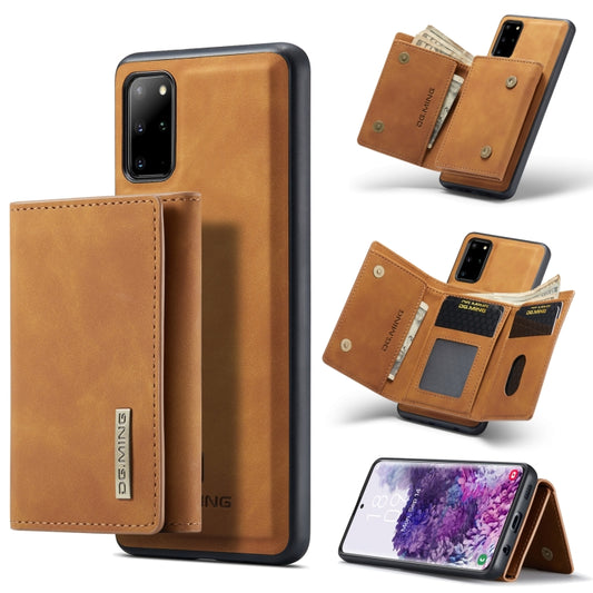 For Samsung Galaxy S20+ DG.MING M1 Series 3-Fold Multi Card Wallet  Back Cover Shockproof Case with Holder Function(Brown) - Galaxy Phone Cases by DG.MING | Online Shopping UK | buy2fix