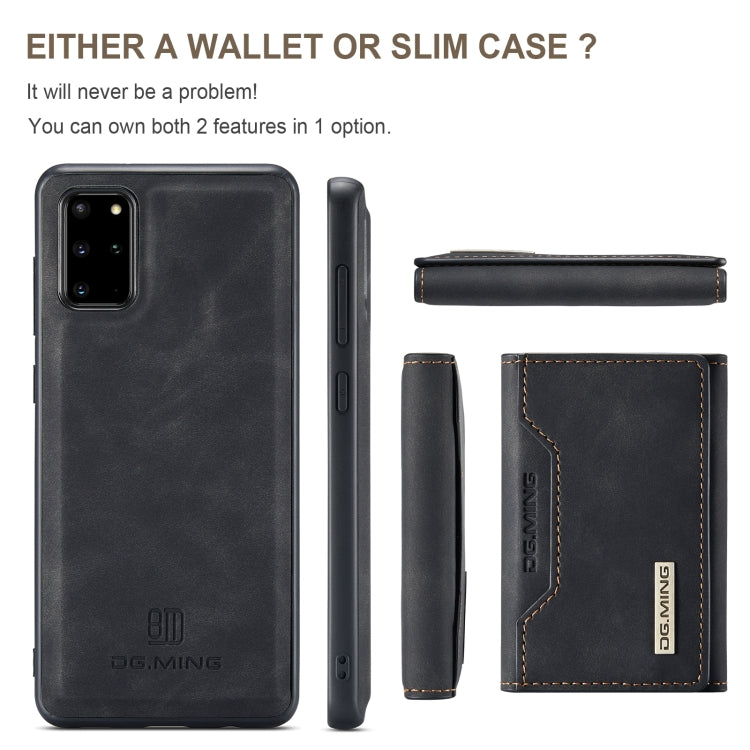 For Samsung Galaxy S20+ DG.MING M2 Series 3-Fold Multi Card Bag Back Cover Shockproof Case with Wallet & Holder Function(Black) - Galaxy Phone Cases by DG.MING | Online Shopping UK | buy2fix