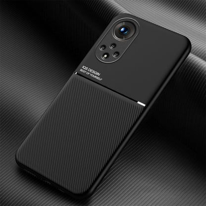 Classic Tilt Strip Grain Magnetic Shockproof PC + TPU Case For Honor 50(Black) - Honor Cases by buy2fix | Online Shopping UK | buy2fix