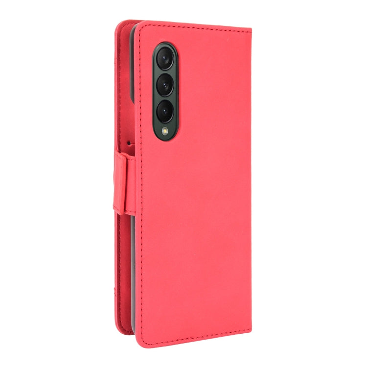 For Samsung Galaxy Z Fold3 5G Skin Feel Calf Pattern Horizontal Flip Leather Case with Holder & Card Slots & Photo Frame(Red) - Galaxy Phone Cases by GKK | Online Shopping UK | buy2fix