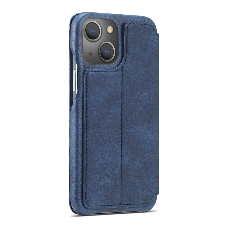 For iPhone 13 mini LC.IMEEKE Hon Ancient Series Horizontal Flip Leather Case with Holder & Card Slot (Blue) - iPhone 13 mini Cases by LC.IMEEKE | Online Shopping UK | buy2fix