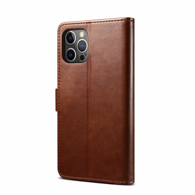 For iPhone 13 Pro Max GUSSIM Business Style Horizontal Flip Leather Case with Holder & Card Slots & Wallet (Brown) - iPhone 13 Pro Max Cases by GUSSIM | Online Shopping UK | buy2fix
