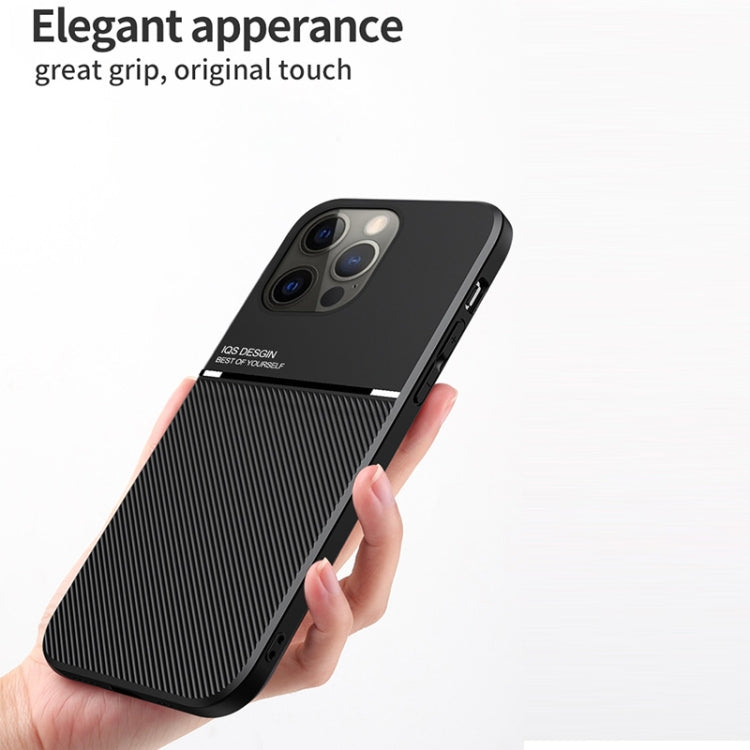 For iPhone 13 Pro Max Classic Tilt Strip Grain Magnetic Shockproof PC + TPU Case (Black) - iPhone 13 Pro Max Cases by buy2fix | Online Shopping UK | buy2fix