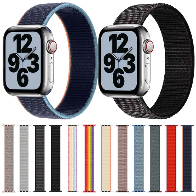 Single Lap Nylon Watch Band, Size: L 165mm For Apple Watch Ultra 49mm&Watch Ultra 2 49mm / Series 9&8&7 45mm / SE 3&SE 2&6&SE&5&4 44mm / 3&2&1 42mm(Dark Navy Blue) - Watch Bands by buy2fix | Online Shopping UK | buy2fix