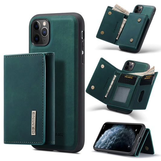 DG.MING M1 Series 3-Fold Multi Card Wallet  Back Cover Shockproof Case with Holder Function For iPhone 11 Pro(Green) - iPhone 11 Pro Cases by DG.MING | Online Shopping UK | buy2fix