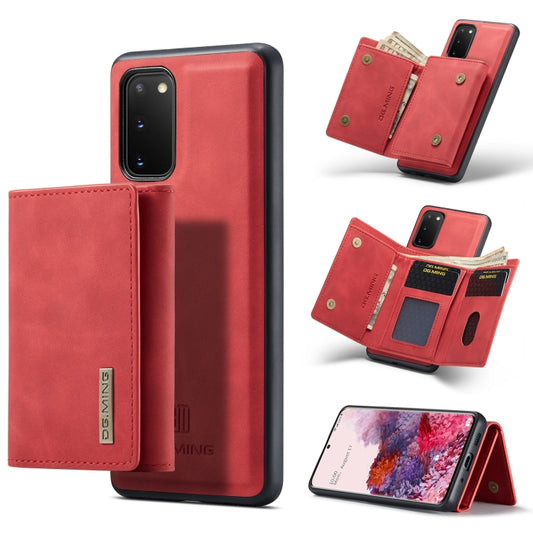 For Samsung Galaxy S20 DG.MING M1 Series 3-Fold Multi Card Wallet  Back Cover Shockproof Case with Holder Function(Red) - Galaxy Phone Cases by DG.MING | Online Shopping UK | buy2fix