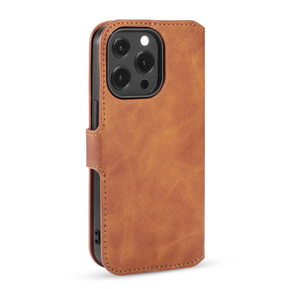 For iPhone 13 Pro DG.MING Retro Oil Side Horizontal Flip Leather Case with Holder & Card Slots & Wallet (Brown) - iPhone 13 Pro Cases by DG.MING | Online Shopping UK | buy2fix