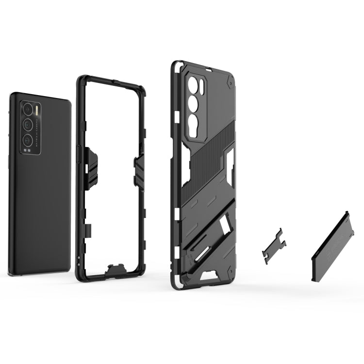 For OPPO Realme GT Explorer Master Punk Armor 2 in 1 PC + TPU Shockproof Case with Invisible Holder(Black) - Realme Cases by buy2fix | Online Shopping UK | buy2fix