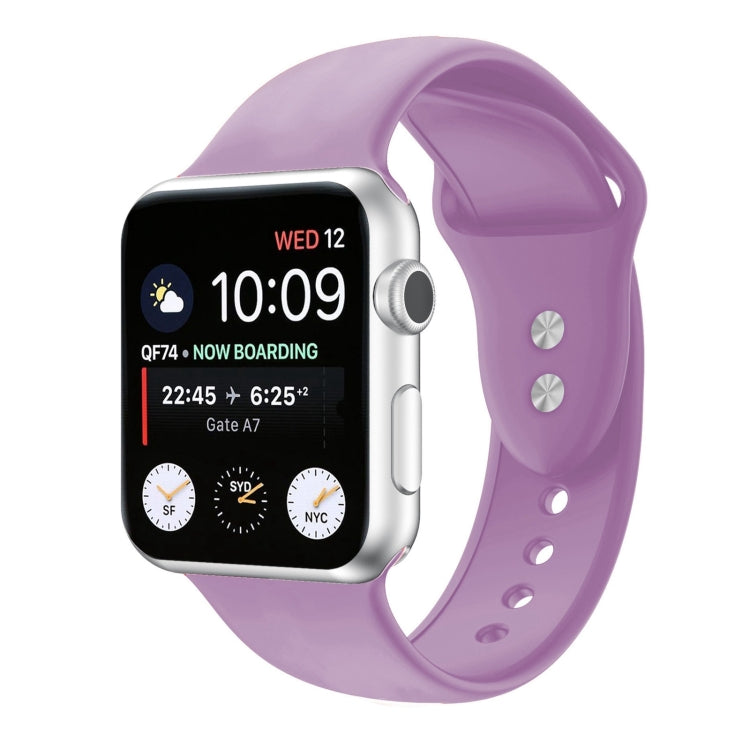 Double Nail Silicone Strap Watch Band For Apple Watch Ultra 49mm&Watch Ultra 2 49mm / Series 9&8&7 45mm / SE 3&SE 2&6&SE&5&4 44mm / 3&2&1 42mm(Lavender) - Watch Bands by buy2fix | Online Shopping UK | buy2fix