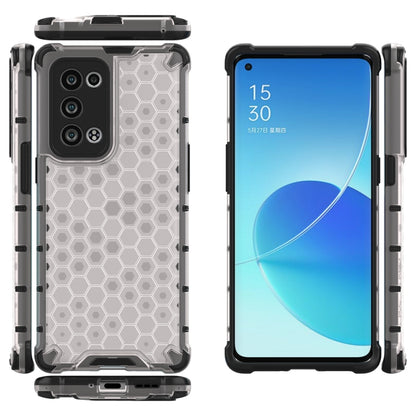 For OPPO Reno6 Pro+ 5G Shockproof Honeycomb PC + TPU Protective Case(White) - OPPO Cases by buy2fix | Online Shopping UK | buy2fix