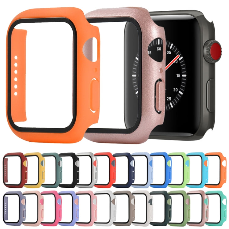 Shockproof PC+Tempered Glass Protective Case with Packed Carton For Apple Watch Series 3 & 2 & 1 38mm(Red) - Watch Cases by buy2fix | Online Shopping UK | buy2fix