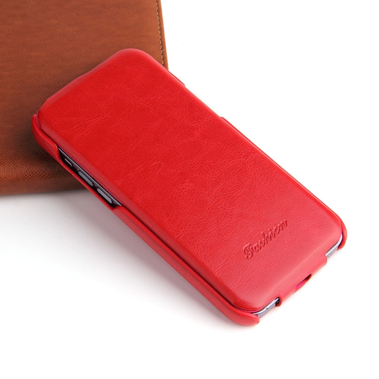 For iPhone 13 Pro Max Fierre Shann Retro Oil Wax Texture Vertical Flip PU Leather Case (Red) - iPhone 13 Pro Max Cases by FIERRE SHANN | Online Shopping UK | buy2fix