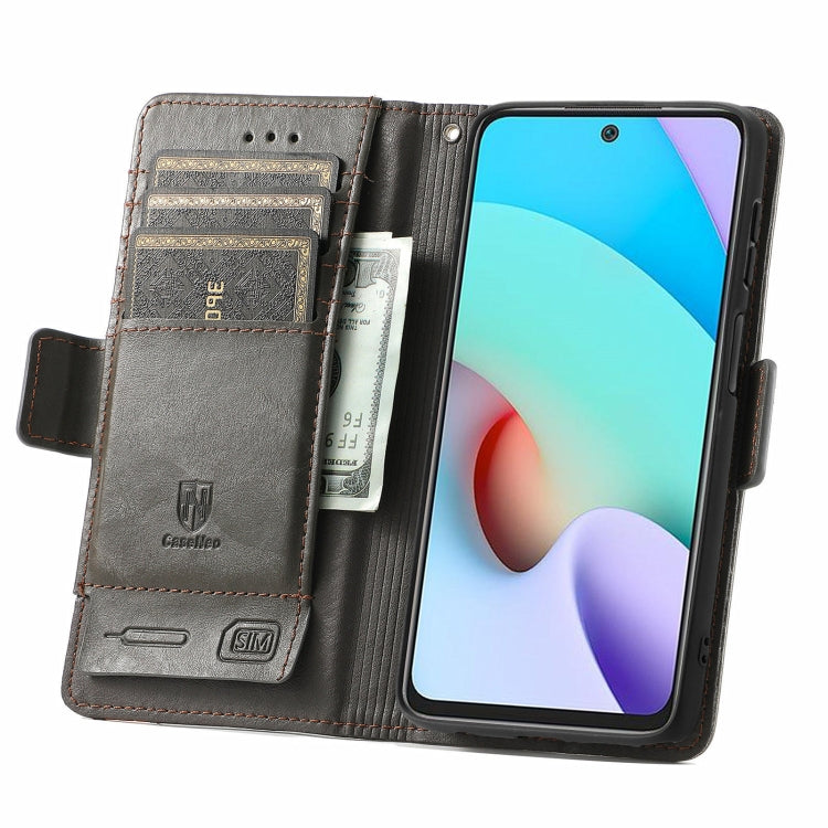 For Xiaomi Redmi 10 CaseNeo Business Splicing Dual Magnetic Buckle Horizontal Flip PU Leather Case with Holder & Card Slots & Wallet(Grey) - Xiaomi Cases by buy2fix | Online Shopping UK | buy2fix