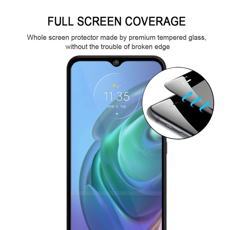 For Motorola Moto G10 Power Full Glue Full Cover Screen Protector Tempered Glass Film - Motorola Tempered Glass by buy2fix | Online Shopping UK | buy2fix