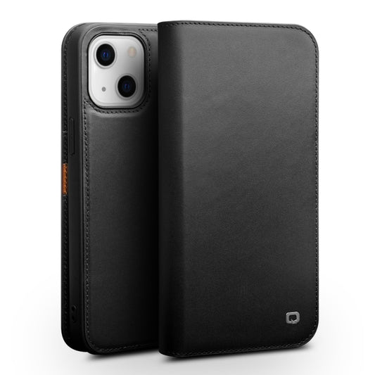 For iPhone 13 QIALINO Business Horizontal Flip Leather Case with Holder & Card Slots & Wallet(Black) - iPhone 13 Cases by QIALINO | Online Shopping UK | buy2fix