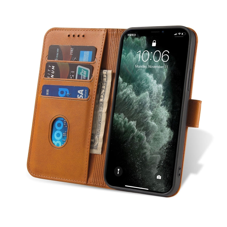 For iPhone 13 Pro Calf Texture Buckle Horizontal Flip Leather Case with Holder & Card Slots & Wallet (Khaki) - iPhone 13 Pro Cases by buy2fix | Online Shopping UK | buy2fix