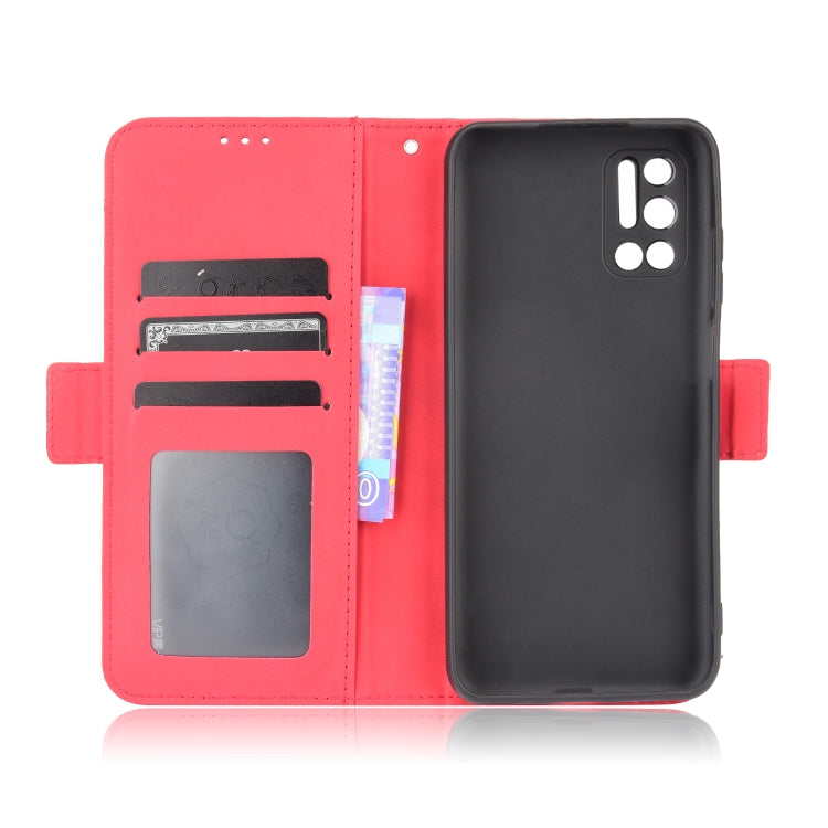 For Doogee N40 Pro Skin Feel Calf Pattern Horizontal Flip Leather Case with Holder & Card Slots & Photo Frame(Red) - More Brand by buy2fix | Online Shopping UK | buy2fix