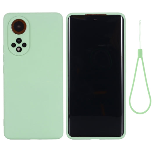 For Honor 50 Solid Color Liquid Silicone Dropproof Full Coverage Protective Case(Green) - Honor Cases by buy2fix | Online Shopping UK | buy2fix