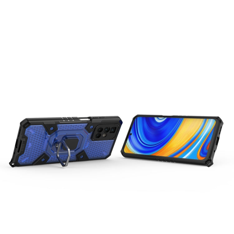 For Xiaomi Redmi 10 Space PC+TPU Shockproof Case with Ring Holder(Blue) - Xiaomi Cases by buy2fix | Online Shopping UK | buy2fix