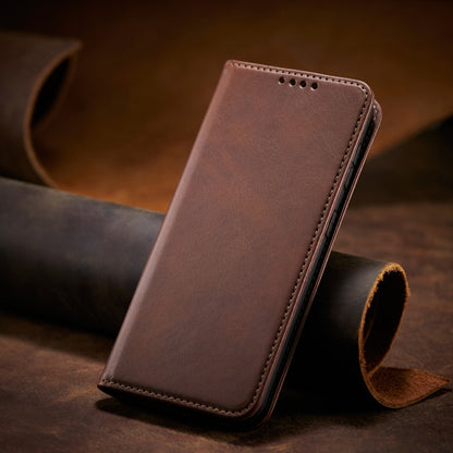 For LG V40 ThinQ Calf Texture Magnetic Horizontal Flip Leather Case with Holder & Card Slots & Wallet(Brown) - LG by buy2fix | Online Shopping UK | buy2fix