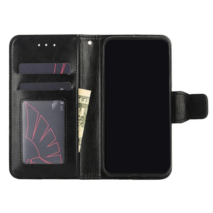 For iPhone 12 / 12 Pro Crystal Texture Horizontal Flip Leather Case with Holder & Card Slots & Wallet(Black) - iPhone 12 / 12 Pro Cases by buy2fix | Online Shopping UK | buy2fix