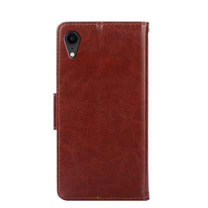 For iPhone XR Crystal Texture Horizontal Flip Leather Case with Holder & Card Slots & Wallet(Brown) - More iPhone Cases by buy2fix | Online Shopping UK | buy2fix