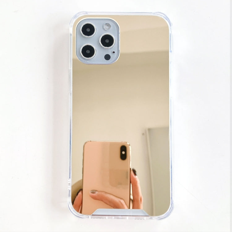 For iPhone 13 Pro TPU + Acrylic Four Drop Luxury Plating Mirror Phone Case Cover (Gold) - iPhone 13 Pro Cases by buy2fix | Online Shopping UK | buy2fix