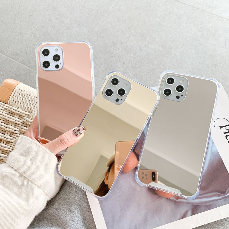 For iPhone 13 Pro TPU + Acrylic Four Drop Luxury Plating Mirror Phone Case Cover (Gold) - iPhone 13 Pro Cases by buy2fix | Online Shopping UK | buy2fix