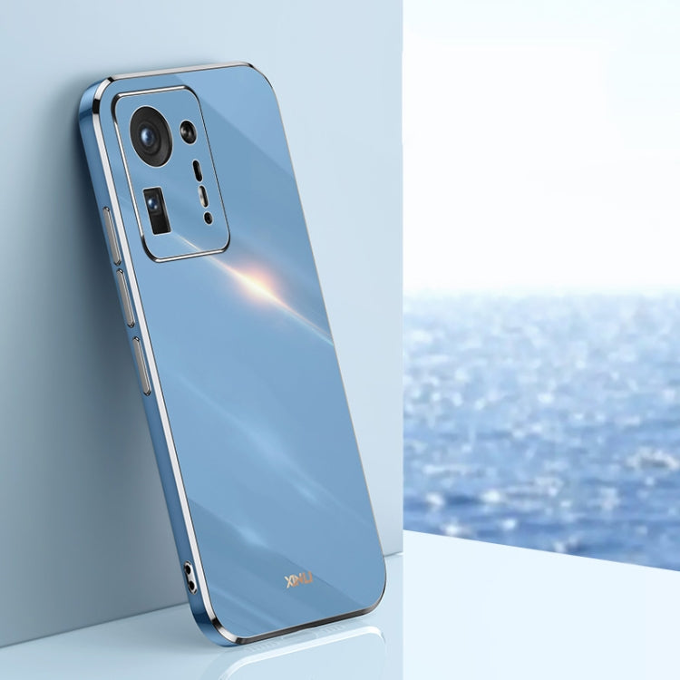 For Xiaomi Mi Mix 4 XINLI Straight Edge 6D Electroplate TPU Phone Case(Celestial Blue) - Xiaomi Cases by XINLI | Online Shopping UK | buy2fix