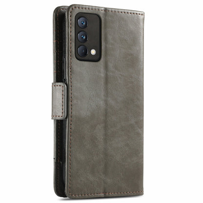 For OPPO Realme GT Master CaseNeo Business Splicing Dual Magnetic Buckle Horizontal Flip PU Leather Case with Holder & Card Slots & Wallet(Grey) - Realme Cases by buy2fix | Online Shopping UK | buy2fix