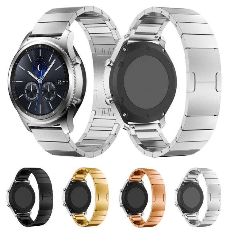 22mm For Huawei Watch 3, 3PRo, GT2, GT 2e, GT 2 Pro, GT One-bead Steel Original Buckle Watch Band(Silver) - Watch Bands by buy2fix | Online Shopping UK | buy2fix